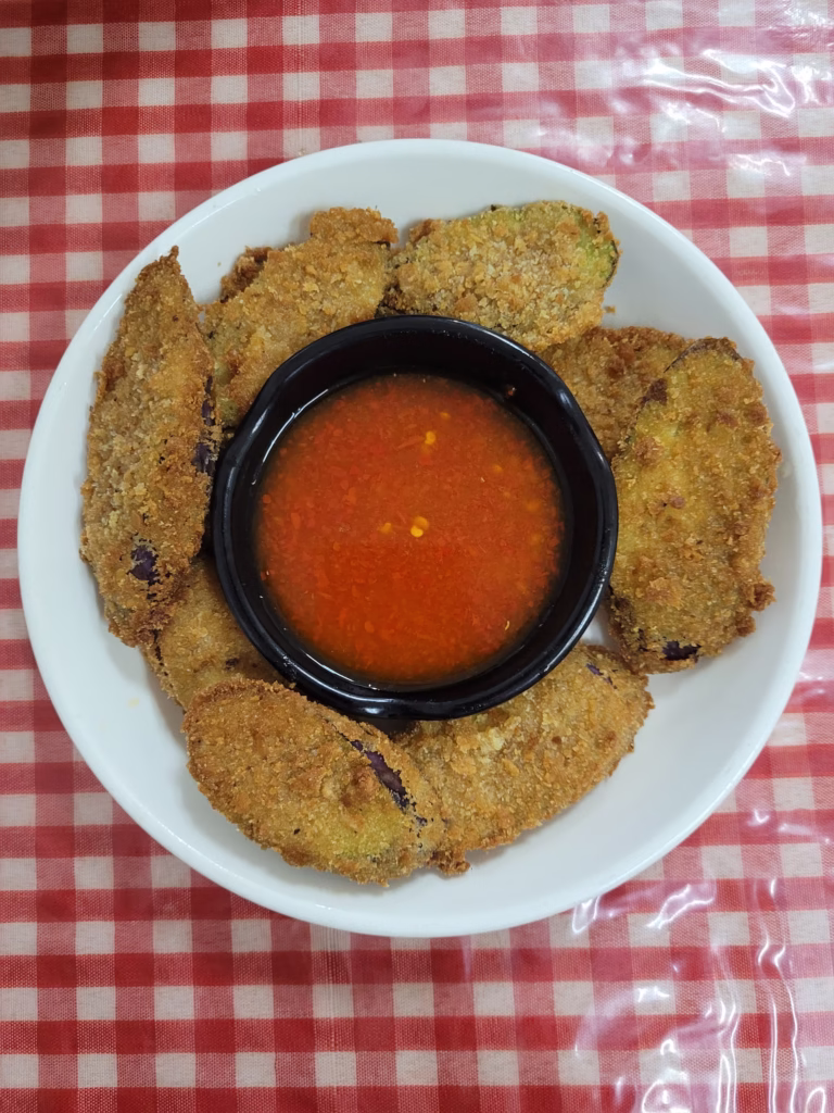 Breaded crispy aubergine